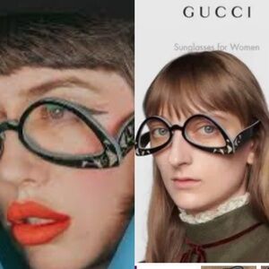 Gucci Black and White Patterned Sunglasses